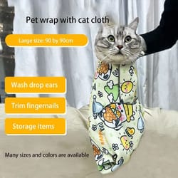 self adherent cat grooming wrap anti scratch cat burrito wrap for nail trimming and grooming