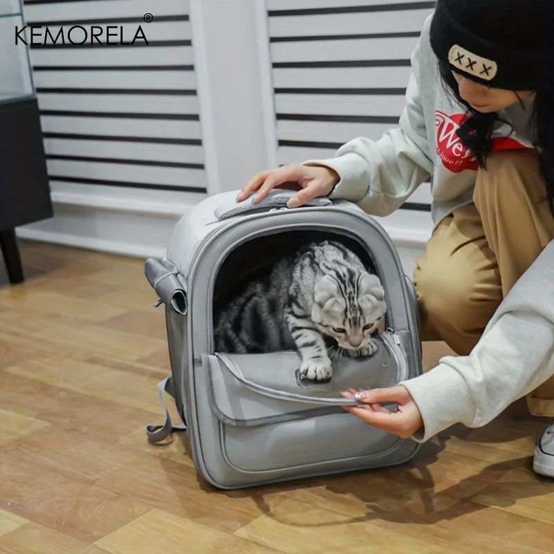 Foldable Breathable Pet Carrier Backpack For Dogs And Cats Travel Hiking Bag 10