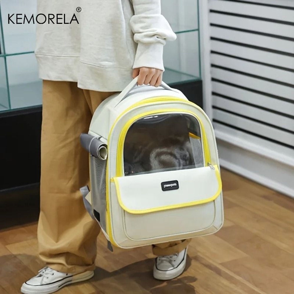 Foldable Breathable Pet Carrier Backpack For Dogs And Cats Travel Hiking Bag 6
