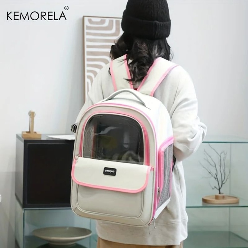 Foldable Breathable Pet Carrier Backpack For Dogs And Cats Travel Hiking Bag 7
