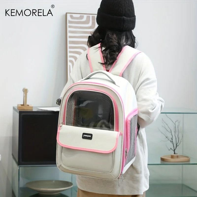 Foldable Breathable Pet Carrier Backpack For Dogs And Cats Travel Hiking Bag 7