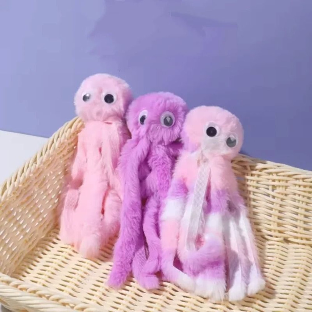 Cute Octopus Plush Cat Toy Bite Resistant Interactive Pet Toy For Cats And Dogs 4