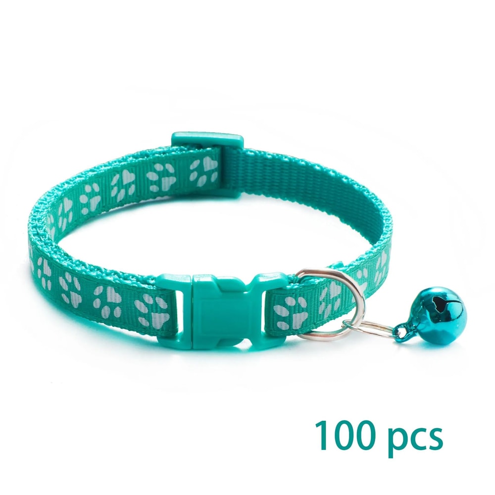 Adjustable Bell Pet Collar Set For Cats And Small Dogs 100 Piece Wholesale Pack 1