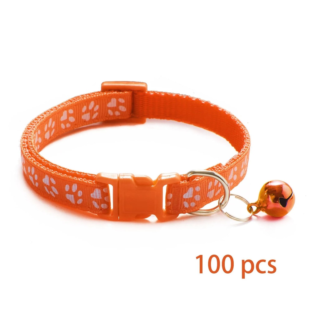 Adjustable Bell Pet Collar Set For Cats And Small Dogs 100 Piece Wholesale Pack 6
