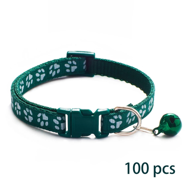 Adjustable Bell Pet Collar Set For Cats And Small Dogs 100 Piece Wholesale Pack 10