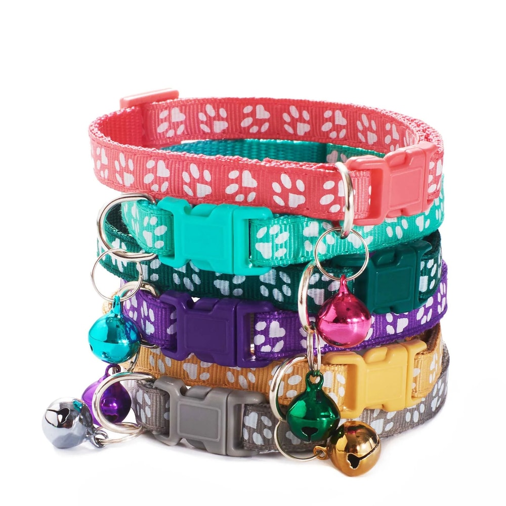 Adjustable Bell Pet Collar Set For Cats And Small Dogs 100 Piece Wholesale Pack 0