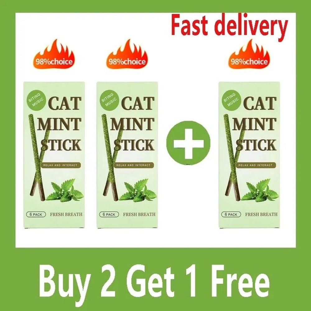 Natural Matatabi Silvervine Cat Sticks Teeth Cleaning Chew Toy Treats 2