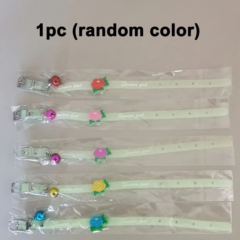 Luminous Silicone Cat Collar Glowing Anti Loss Pet Necklace With Bell 7