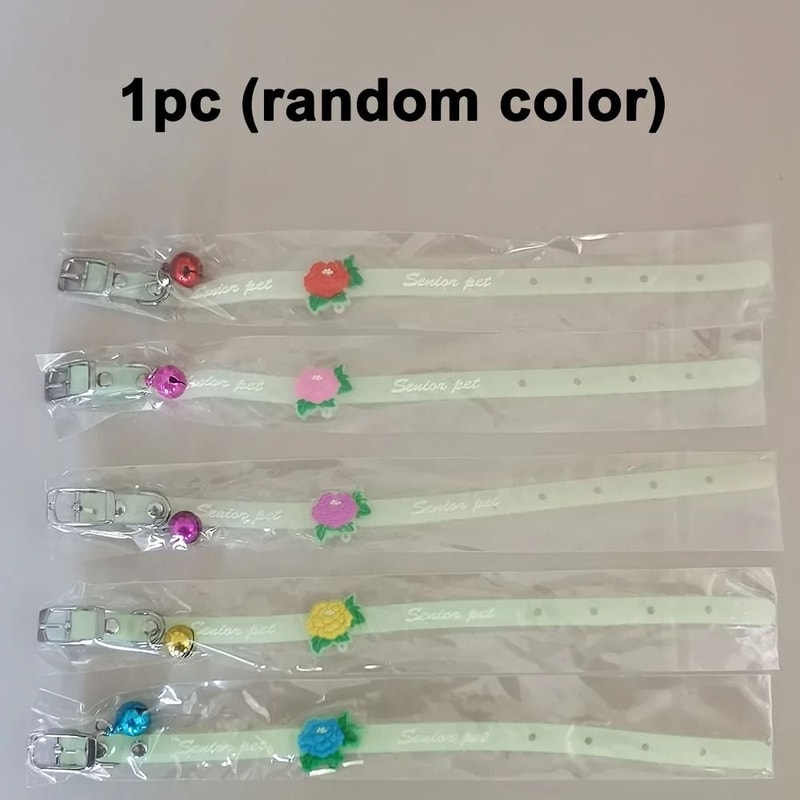 Luminous Silicone Cat Collar Glowing Anti Loss Pet Necklace With Bell 7