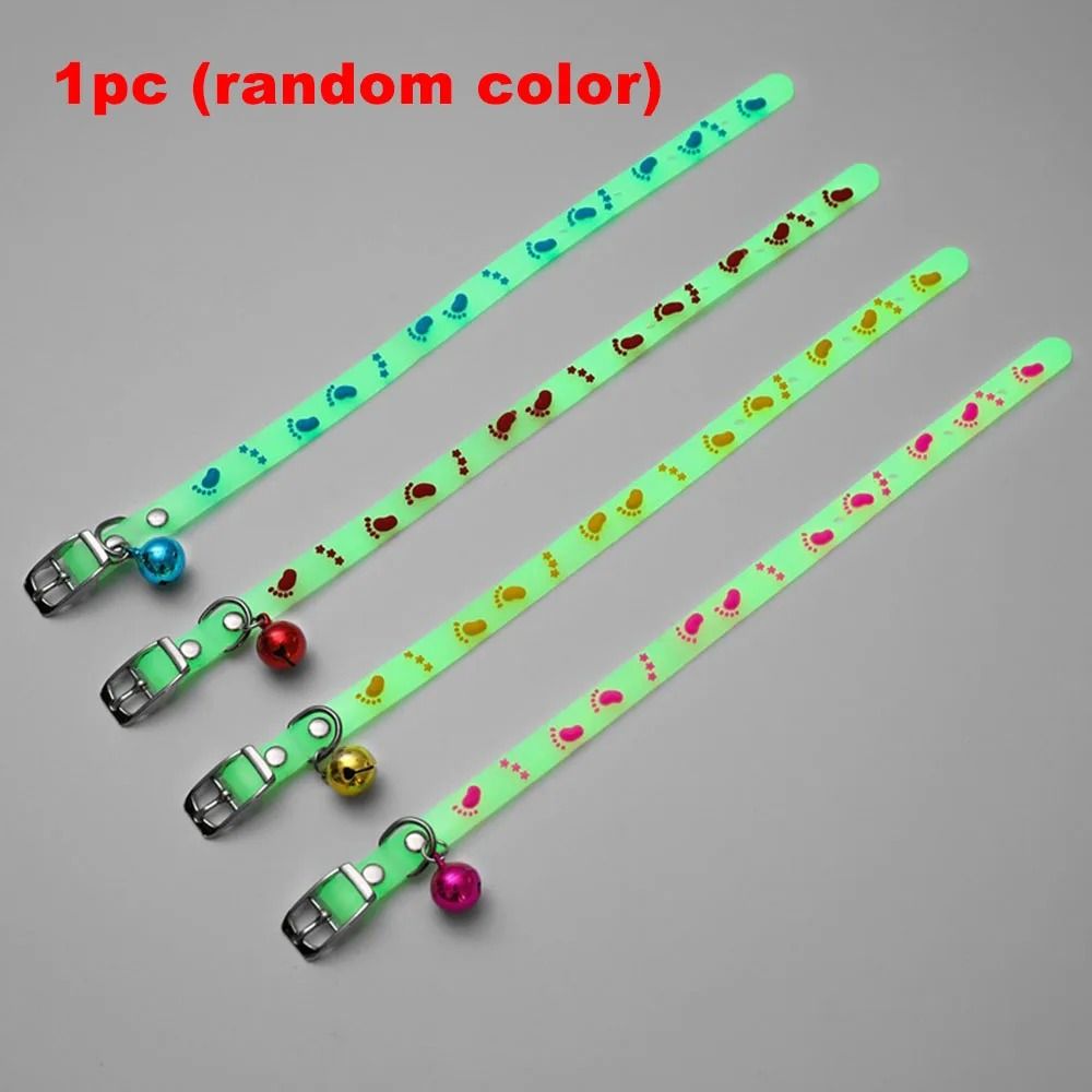 Luminous Silicone Cat Collar Glowing Anti Loss Pet Necklace With Bell 2