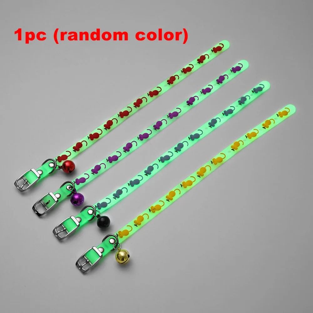 Luminous Silicone Cat Collar Glowing Anti Loss Pet Necklace With Bell 5
