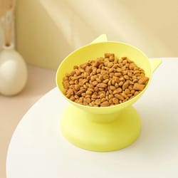 elevated neck guard pet food bowl for cats and small dogs