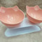 Non Slip Double Cat Bowl With Inclined Stand For Food And Water 9