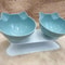 Non Slip Double Cat Bowl With Inclined Stand For Food And Water 7