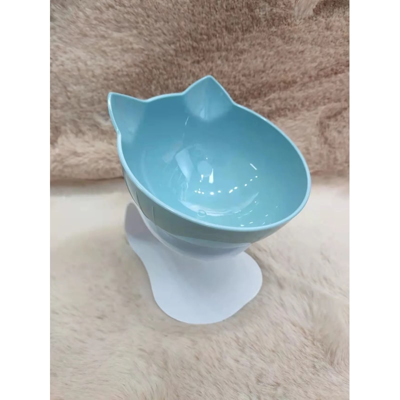 Non Slip Double Cat Bowl With Inclined Stand For Food And Water 2