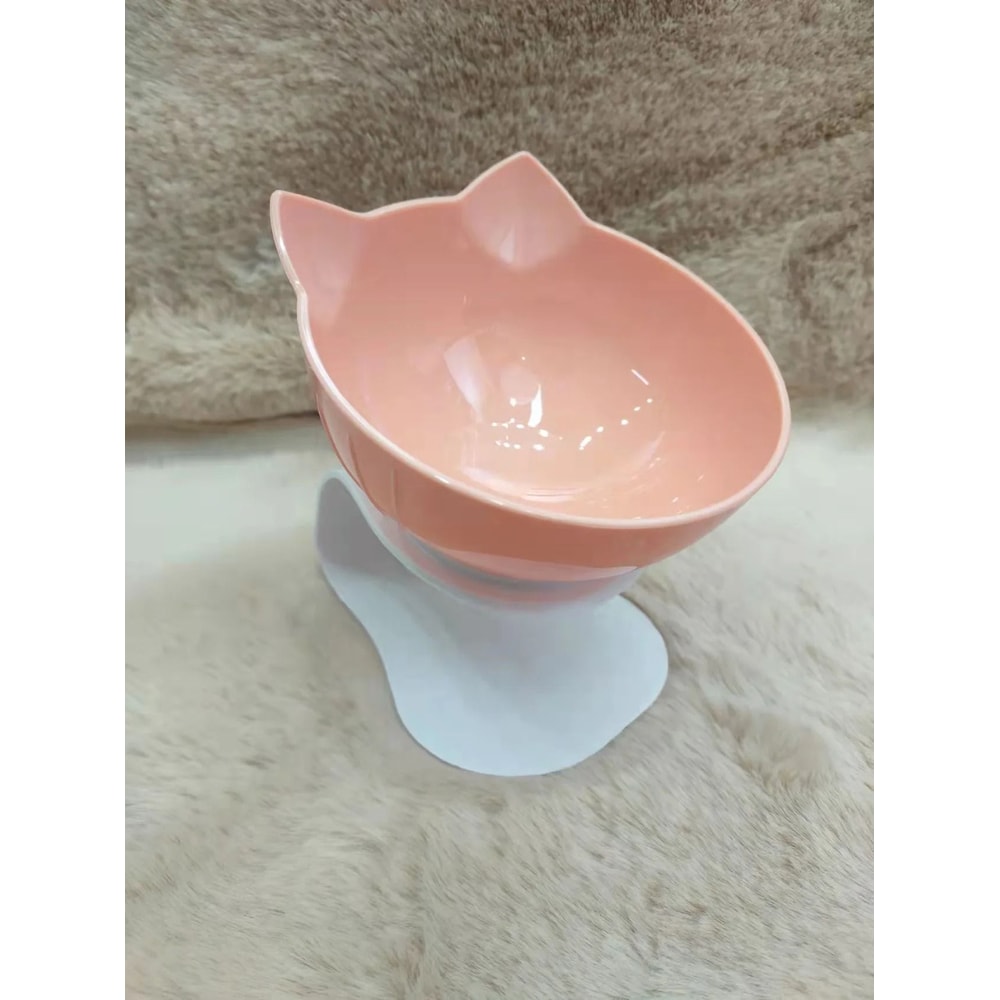 Non Slip Double Cat Bowl With Inclined Stand For Food And Water 4