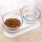 Non Slip Double Cat Bowl With Inclined Stand For Food And Water 17