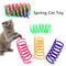 Interactive Cat Spring Toy Colorful Plastic Coil Hunting Toy For Indoor Cats 11