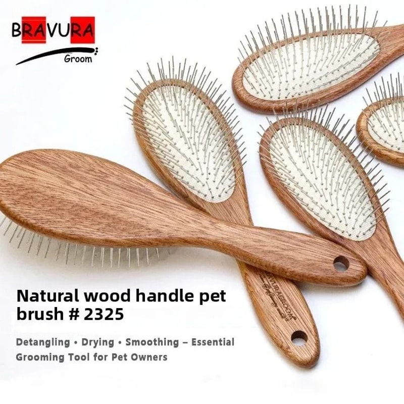 Long Pin Slicker Brush For Cats And Dogs Deshedding And Detangling Grooming Comb 0