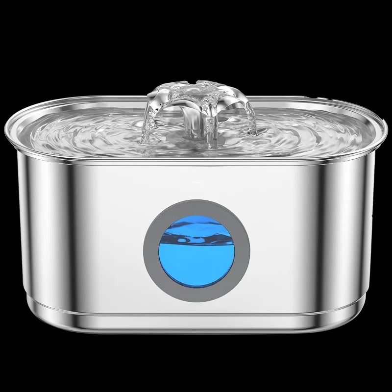 Stainless Steel Automatic Cat Water Fountain With Filter Pet Water Dispenser 11