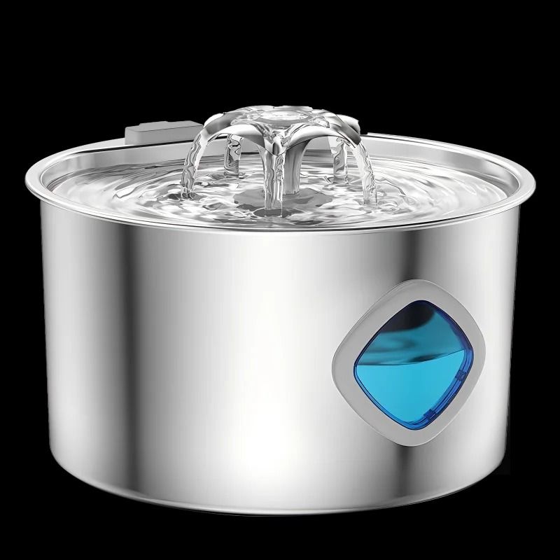 Stainless Steel Automatic Cat Water Fountain With Filter Pet Water Dispenser 9