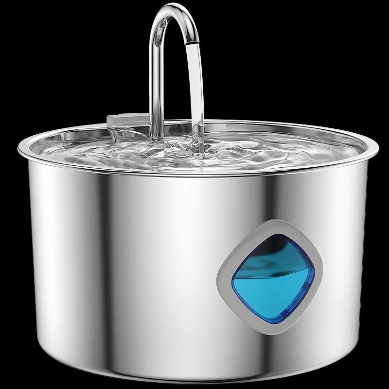 Stainless Steel Automatic Cat Water Fountain With Filter Pet Water Dispenser 7