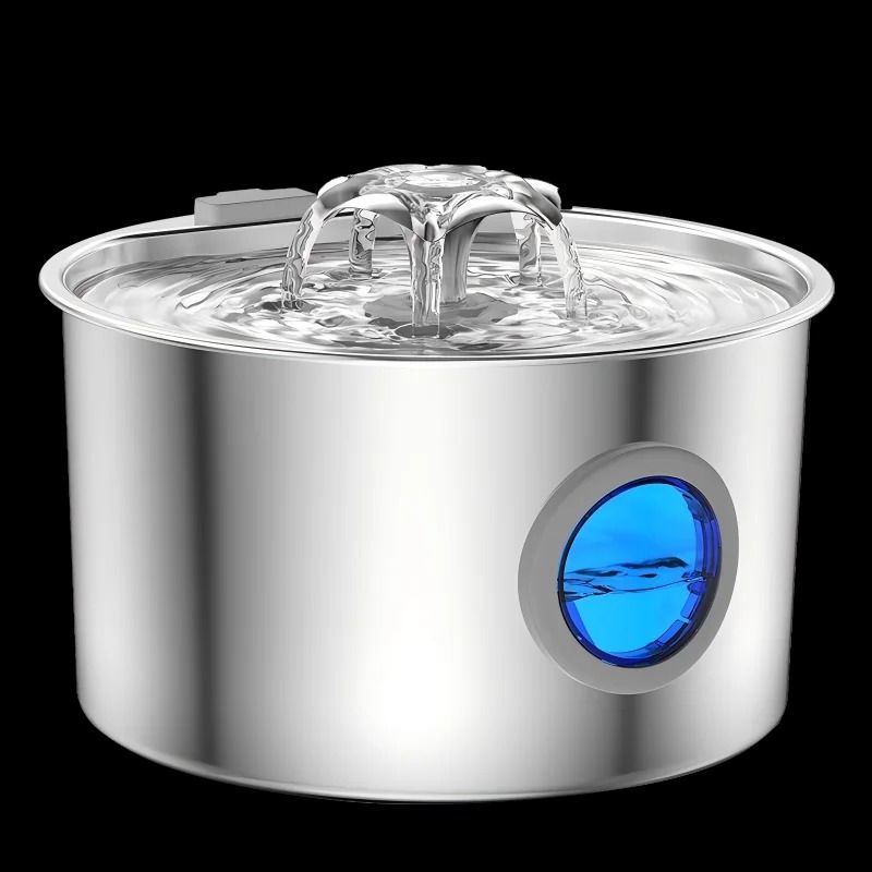 Stainless Steel Automatic Cat Water Fountain With Filter Pet Water Dispenser 8