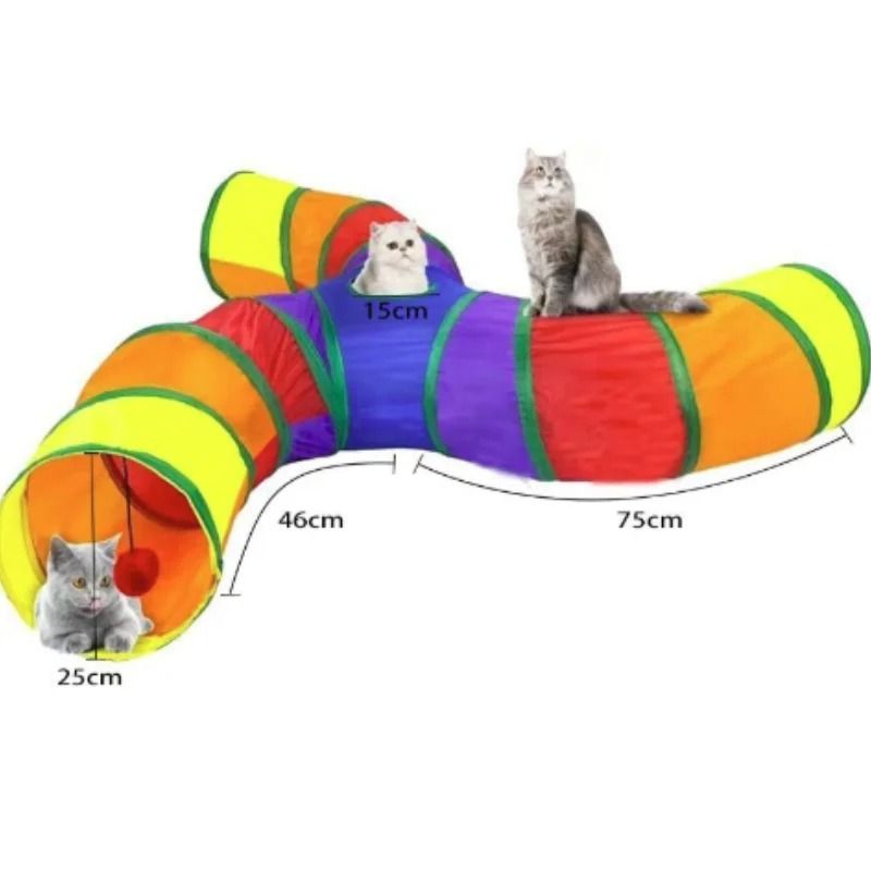 Collapsible Cat Tunnel Play Tube Interactive Indoor Outdoor Pet Toy 12