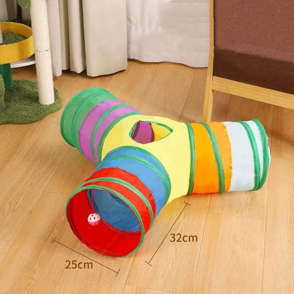 Collapsible Cat Tunnel Play Tube Interactive Indoor Outdoor Pet Toy 9