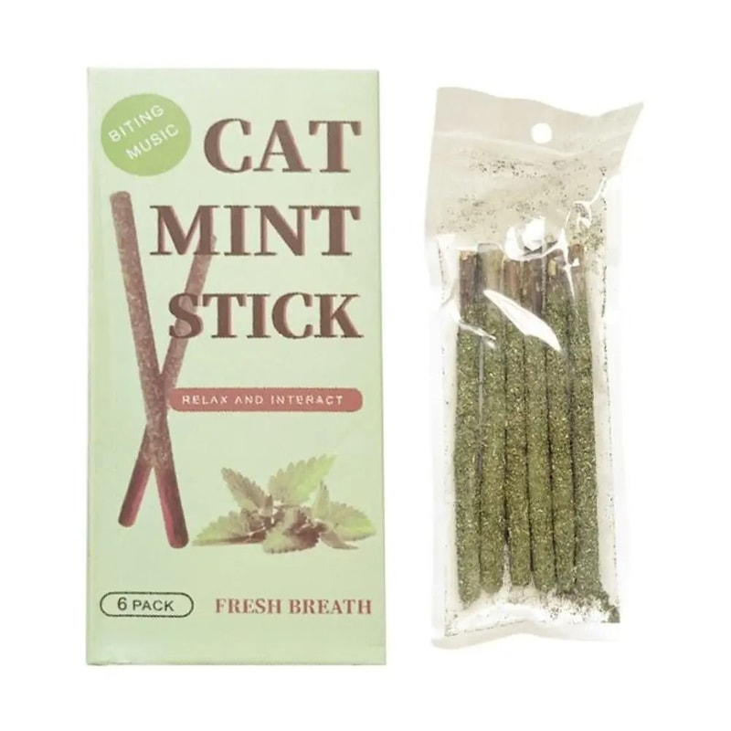 Natural Matatabi Silvervine Cat Sticks Teeth Cleaning Chew Toy Set 6 Pieces 1