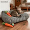 Soft Striped Cat Sofa Bed Breathable All Season Pet Bed For Small And Medium Cats 4