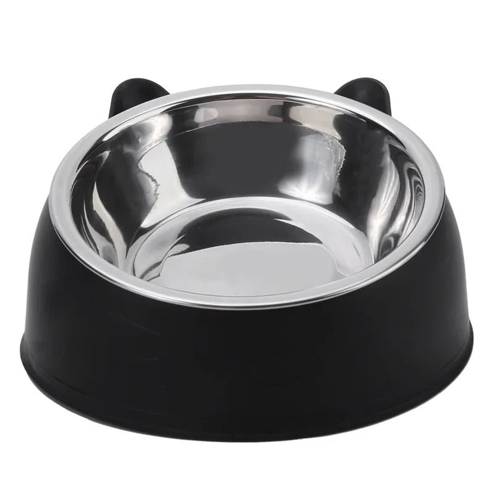 Inclined Stainless Steel Cat Bowl Cute Raised Pet Feeding Bowl For Cats And Small Dogs 2