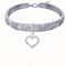 Elastic Rhinestone Pet Collar Three Row Decorative Necklace For Cats And Small Dogs 4