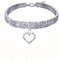 Elastic Rhinestone Pet Collar Three Row Decorative Necklace For Cats And Small Dogs 4
