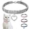 Elastic Rhinestone Pet Collar Three Row Decorative Necklace For Cats And Small Dogs 0