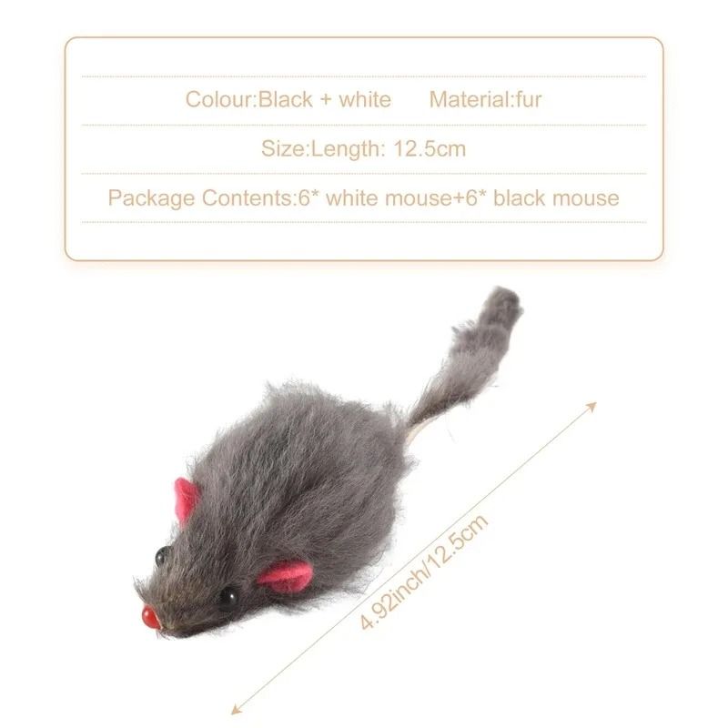 10 Pack Plush Mouse Cat Toys Soft Interactive Play Toys For Indoor Cats And Kittens 1