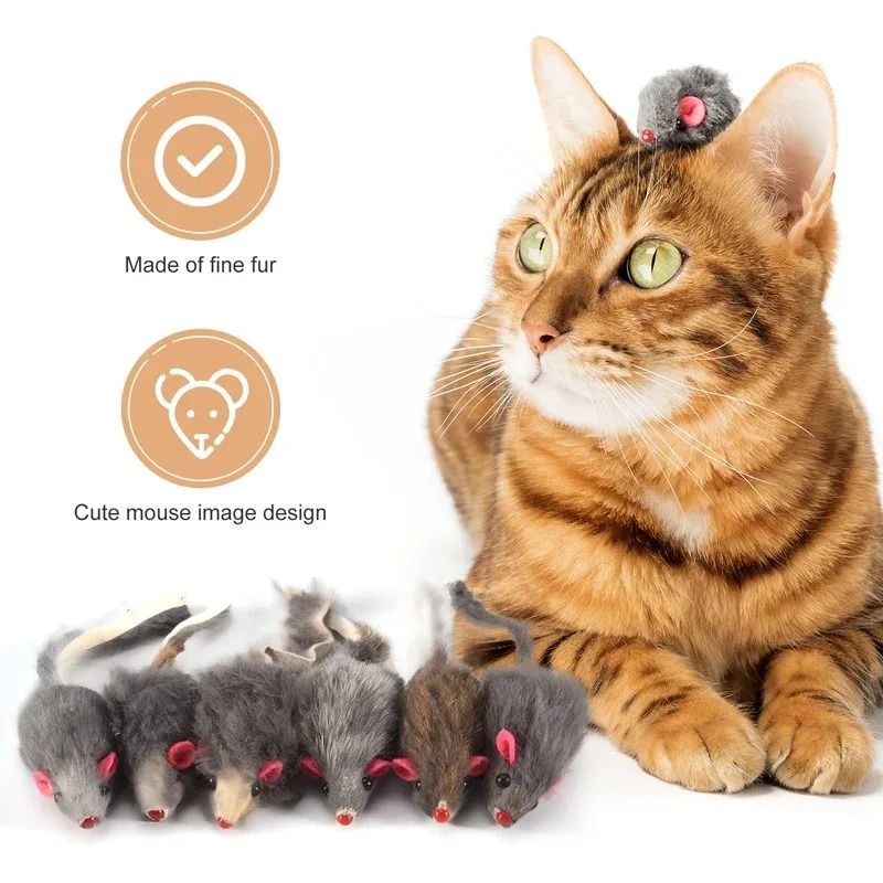10 Pack Plush Mouse Cat Toys Soft Interactive Play Toys For Indoor Cats And Kittens 2