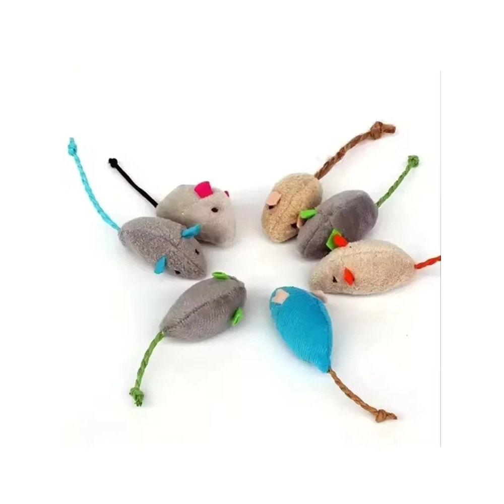 Interactive Plush Rat Cat Toy Durable Linen Mouse Toy For Indoor Cats And Kittens 4