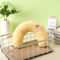 Ultra Soft Cat Calming Pillow Fluffy Half Donut Cuddler Toy For Comfortable Pet Sleep 6