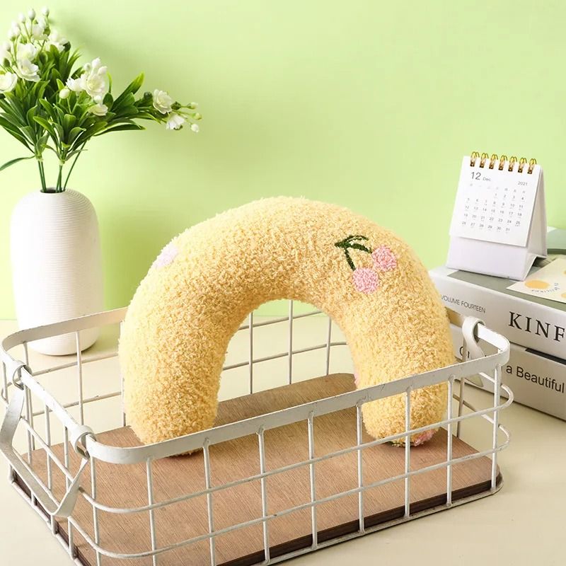 Ultra Soft Cat Calming Pillow Fluffy Half Donut Cuddler Toy For Comfortable Pet Sleep 6