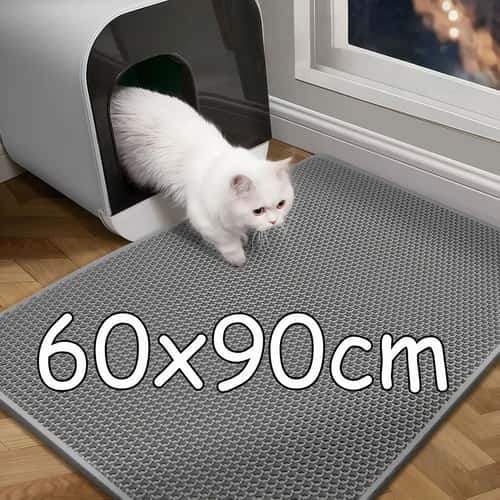 Large Waterproof Cat Litter Mat Double Layer Honeycomb Litter Box Scatter Control Mat