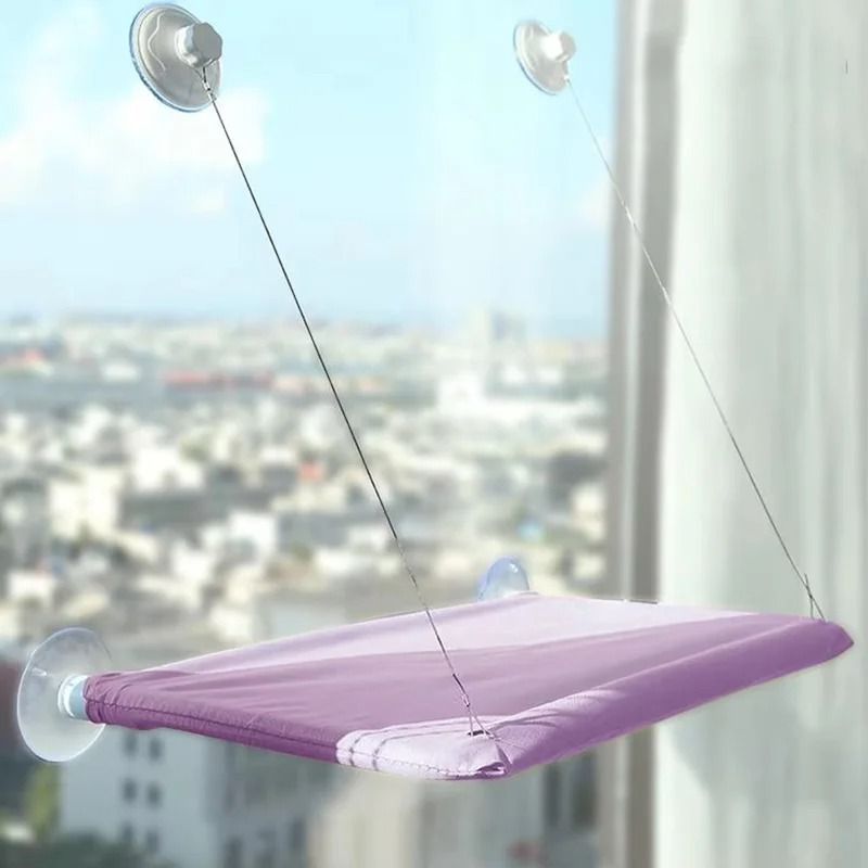 Winter Cat Window Hammock Suction Cup Hanging Cat Bed Space Saving Pet Lounge 1
