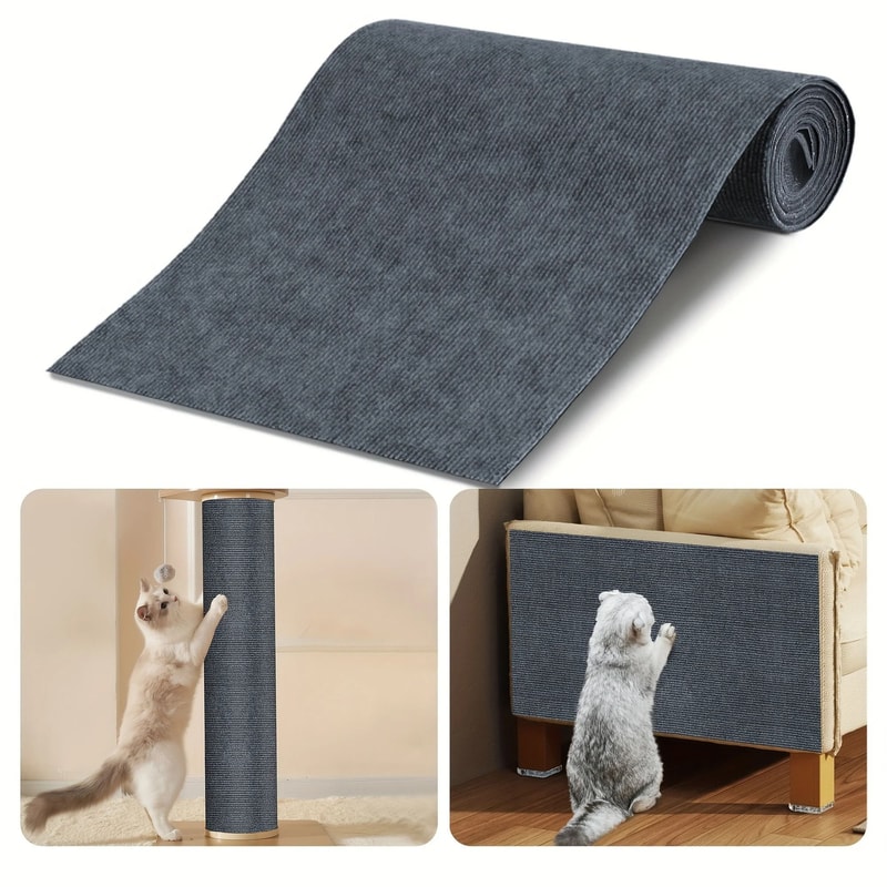 Trimmable Cat Scratching Mat Self Adhesive Furniture Protector Scratch Carpet For Cats 3