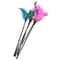 5 Piece Cat Teaser Wand Turkey Feather Interactive Wire Chaser Toy Set With Bells 5
