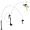 Double Headed Cat Teaser Stick Suction Cup Interactive Mouse Feather Toy With Bell 19