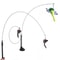 Double Headed Cat Teaser Stick Suction Cup Interactive Mouse Feather Toy With Bell 19