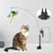 Double Headed Cat Teaser Stick Suction Cup Interactive Mouse Feather Toy With Bell 0