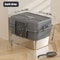 XL Enclosed Cat Litter Box With Stainless Steel Base Odor Control Anti Splash Design For Large Cats 2