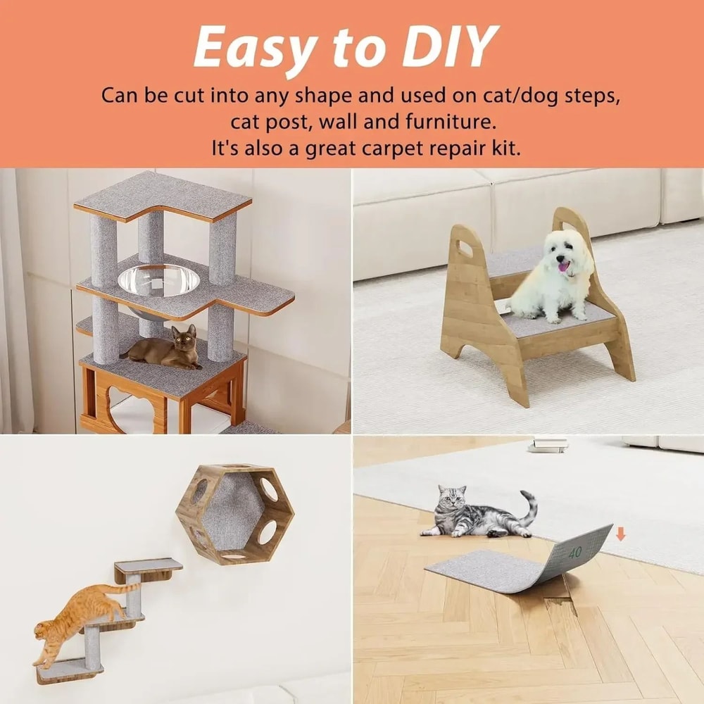 Anti Scratch Cat Scratching Mat Self Adhesive Trimmable Furniture And Sofa Protector For Cats 11