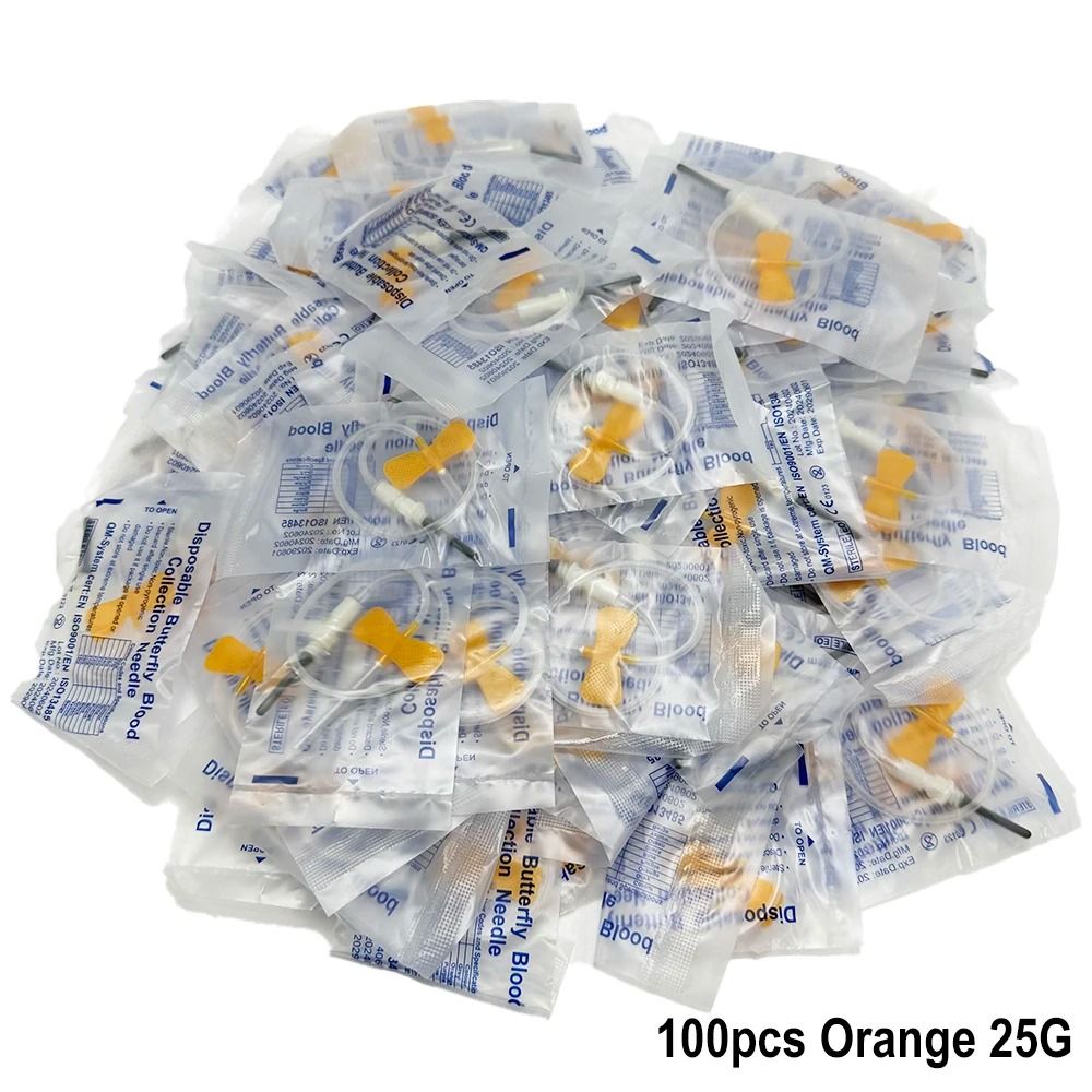 Disposable Butterfly Blood Collection Needles Double Wing Veterinary Needles For Pet Animal Care 12